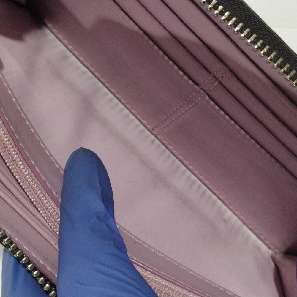 Coach Brown Canvas & Leather Trim Long Wallet – Round Zipper, Signature Logo - Picture 13 of 14